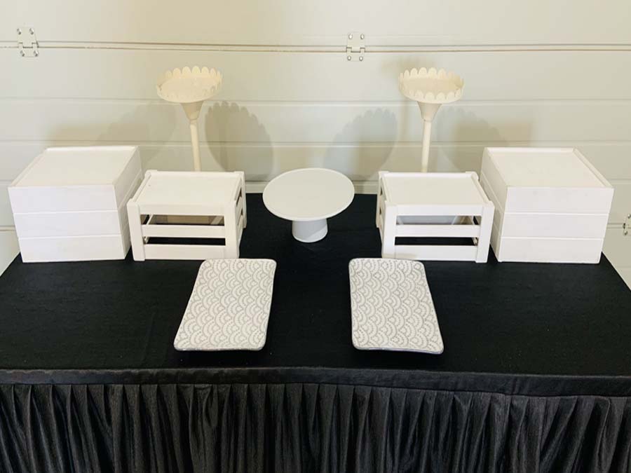 white table display